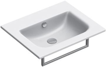 CONCEPT S umyvadlo 60 cm, bez otvoru pro baterii, s přepadem, Cataglaze