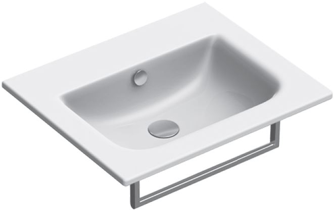 CONCEPT S umyvadlo 60 cm, bez otvoru pro baterii, s přepadem, Cataglaze 0720610001 Obrázek - Hlavní obrázek