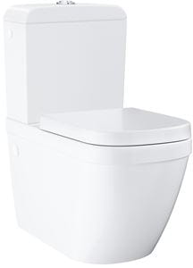 GROHE EURO CERAMIC WC kombi, se SoftClose sedátkem, Rimless splachování, zadní odpad, spodní napouštění, alpská bílá