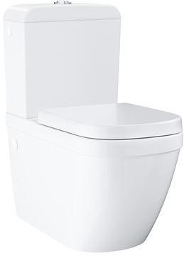 GROHE EURO CERAMIC WC kombi, se SoftClose sedátkem, Rimless splachování, zadní odpad, spodní napouštění, alpská bílá