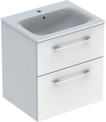 GEBERIT SELNOVA SQUARE skříňka s umyvadlem 60x48x65,2 cm, 2 zásuvky, lesklá bílá 501.236.00.1 Obrázek - Hlavní obrázek