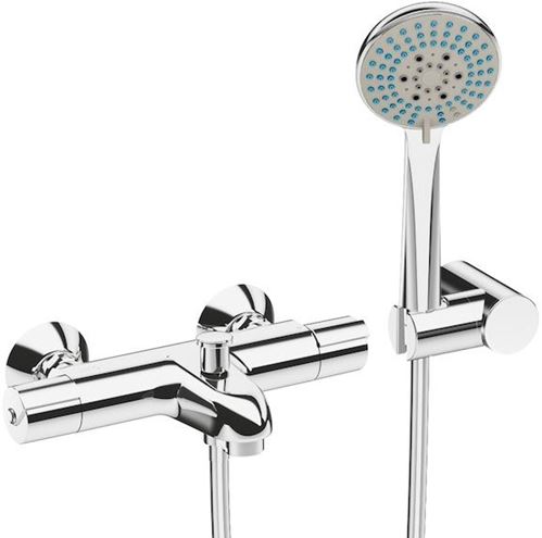 DEEP BY JIKA vanová nástěnná termostatická baterie, s přepínačem, se sprchovou soupravou, chrom H3231U70042711 Obrázek - Hlavní obrázek