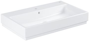 GROHE CUBE CERAMIC umyvadlo na desku 80 cm, s otvorem pro baterii a přepadem, PureGuard