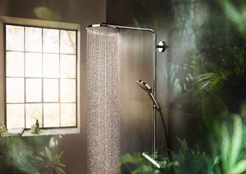 HANSGROHE RAINDANCE S SHOWEPIPE 240 sprchový set s termostatickou baterií, horní sprcha, ruční sprcha se 3 proudy, tyč, hadice, chrom 27633000 Obrázek - fotka