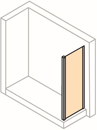 CONCEPT 100 boční stěna 90x190 cm, matná stříbrná/čiré sklo PTA20505.087.322 Obrázek - fotka