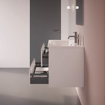 CONCEPT S skříňka pod umyvadlo 57x48,5x55 cm, 2 zásuvky, lesklá bílá WUSF60CX1100 Obrázek - fotka