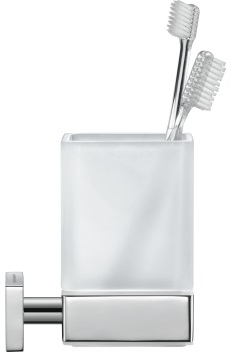DURAVIT KARREE nástěnný pohárek, sklo, chrom 0099511000 Obrázek - fotka