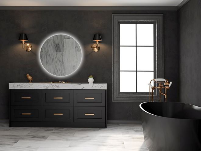 AMIRRO AMBIENTE zrcadlo 80 cm, s osvětlením 411-033 Obrázek - fotka