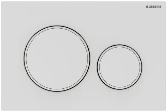 GEBERIT SIGMA 20 ovládací tlačítko pro dvě splachování, easy-to-clean, plast, matná bílá/bílá 115.882.01.1 Obrázek - Hlavní obrázek