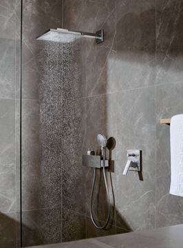 HANSGROHE RAINDANCE E 300 1JET horní sprcha 300x300 mm, s ramenem, matná bílá 26238700 Obrázek - fotka