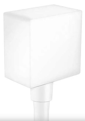 HANSGROHE FIXFIT SQUARE přípojka hadice 64x64mm, se zpětným ventilem DN15, bílá matná 26455700 Obrázek - Hlavní obrázek