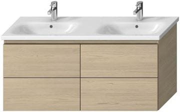 JIKA MIO-N skříňka pod dvojumyvadlo 126,6x44,5x58,8 cm, 4 zásuvky, Push-open, jasan