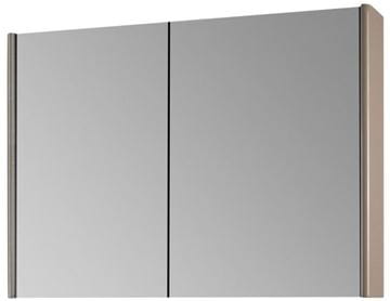 DŘEVOJAS ENZO GA2OE 100 zrcadlová skříňka 95,6x74,1x15,3 cm, osvětlení s regulací stmívání, s vypínačem a el. zásuvkou, lamino/MDF, vysoce lesklá béžová