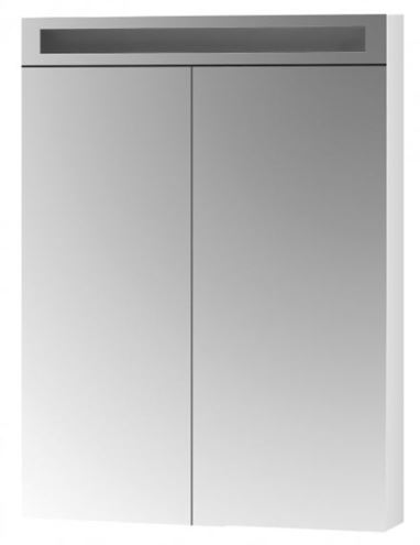 DŘEVOJAS AIR GA2OE 60 zrcadlová skříňka 60x82x13,8 cm, osvětlení, s vypínačem a el. zásuvkou, lamino, lesklá bílá 69264 Obrázek - Hlavní obrázek