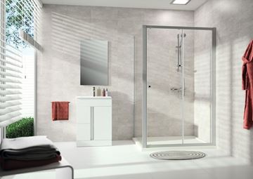 CONCEPT 100 boční stěna 90x190 cm, matná stříbrná/čiré sklo PTA20505.087.322 Obrázek - fotka