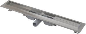 CONCEPT 100 PROFESSIONAL LOW sprchový žlab 1050 mm, do prostoru i ke stěně, boční odtok DN 40, bez roštu, PP/nerez ocel