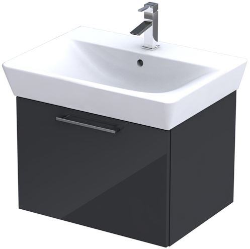 CONCEPT 100 skříňka pod umyvadlo 57,4x43,3x40,8 cm, 1 zásuvka, antracit PTA-056 Obrázek - Hlavní obrázek