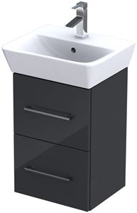 CONCEPT 100 skříňka pod umývátko 37,4x31,3x55,8 cm, 2 zásuvky, antracit