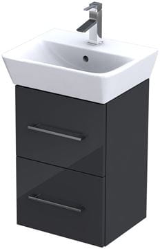 CONCEPT 100 skříňka pod umývátko 37,4x31,3x55,8 cm, 2 zásuvky, antracit