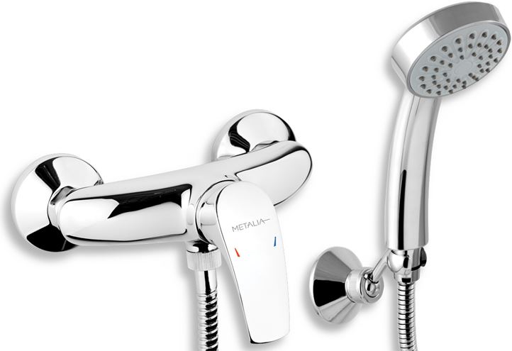 NOVASERVIS METALIA 57 sprchový set s baterií, ruční sprcha, hadice, držák, chrom 57060,0 Obrázek - Hlavní obrázek