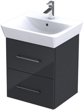 CONCEPT 100 skříňka pod umyvadlo 47,4x40,8x55,8 cm, 2 zásuvky, antracit