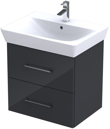 CONCEPT 100 skříňka pod umyvadlo 57,4x43,3x55,8 cm, 2 zásuvky, antracit PTA-064 Obrázek - Hlavní obrázek