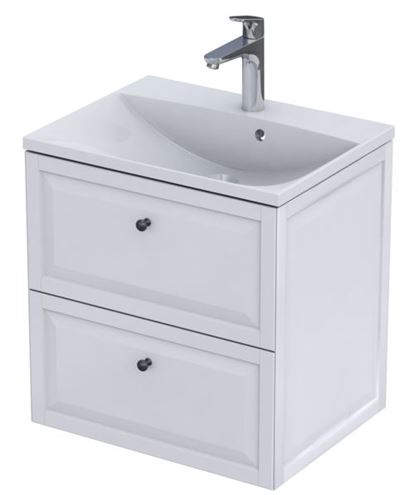 CONCEPT RETRO skříňka pod umyvadlo 59,6x45,9x60,3 cm, 2 zásuvky, matná bílá OR47-SD2S-60-2 Obrázek - Hlavní obrázek