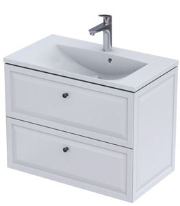CONCEPT RETRO skříňka pod umyvadlo 79,6x45,9x60,3 cm, 2 zásuvky, matná bílá
