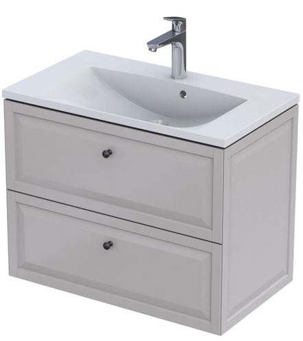 CONCEPT RETRO skříňka pod umyvadlo 79,6x45,9x60,3 cm, 2 zásuvky, matná béžová OR47-SD2S-80-10 Obrázek - Hlavní obrázek