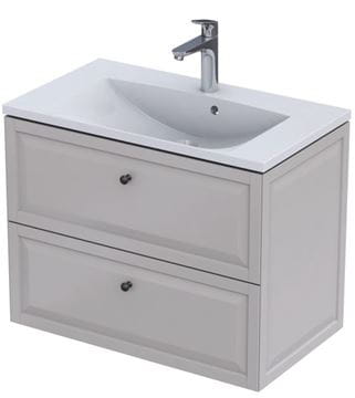 CONCEPT RETRO skříňka pod umyvadlo 79,6x45,9x60,3 cm, 2 zásuvky, matná béžová