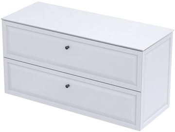 CONCEPT RETRO skříňka pod umyvadlo 119,6x45,9x60,3 cm, 2 zásuvky, matná bílá OR47-SD2S-120-2 Obrázek - fotka