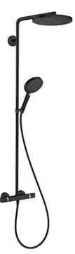 HANSGROHE RAINDANCE S SHOWEPIPE 240 sprchový set s termostatickou baterií, horní sprcha, ruční sprcha se 3 proudy, tyč, hadice, matná černá