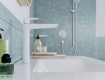 HANSGROHE TALIS E umyvadlová stojánková baterie, s odtokovou soupravou, EcoSmart, matná černá 71716670 Obrázek - fotka