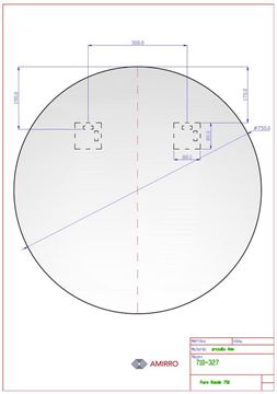 AMIRRO PURE RONDE zrcadlo 75 cm 710-327 Technický nákres