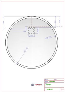 AMIRRO MOONLIGHT zrcadlo 60 cm, s osvětlením 411-040 Technický nákres