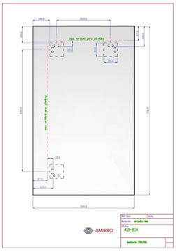 AMIRRO AMBIENTE zrcadlo 50x70 cm, reverzibilní, s osvětlením 410-814 Technický nákres