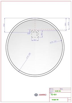 AMIRRO MOONLIGHT zrcadlo 80 cm, s osvětlením 411-064 Technický nákres