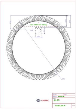 AMIRRO CROSSLINES zrcadlo 60 cm, s osvětlením 411-071 Technický nákres