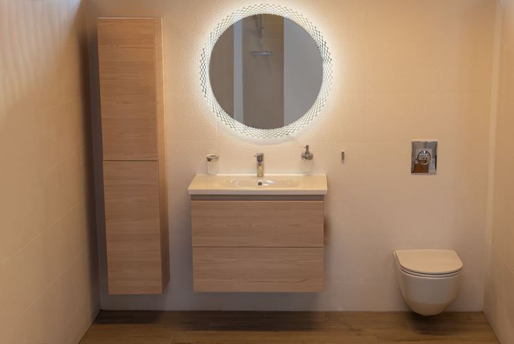 AMIRRO CROSSLINES zrcadlo 80 cm, s osvětlením 411-095 Obrázek - fotka