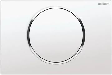 GEBERIT SIGMA 10 ovládací tlačítko splachování, Start/Stop, plast, bílá/lesklý chrom