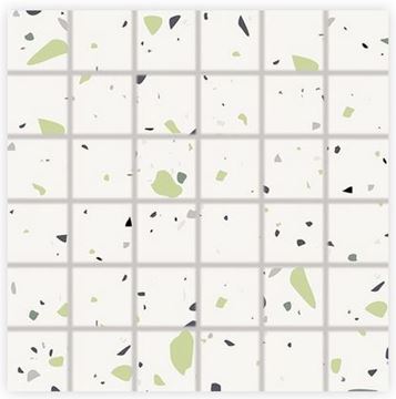 RAKO SPECTRA mozaika 30x30(5x5) cm, lepená na síti, mat, vícebarevná, zelená