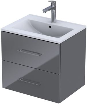 CONCEPT 250 skříňka pod umyvadlo 60x45,7x55 cm, 2 zásuvky, antracit lesk