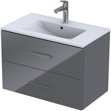 CONCEPT 250 skříňka pod umyvadlo 80x45,7x55 cm, 2 zásuvky, antracit lesk