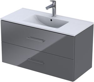 CONCEPT 250 skříňka pod umyvadlo 100x45,7x55 cm, 2 zásuvky, antracit lesk