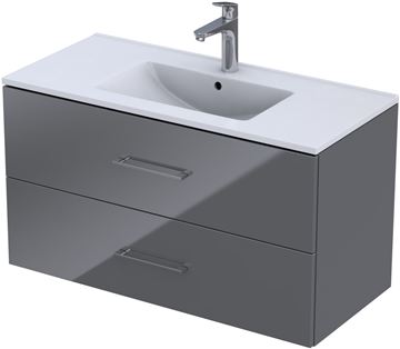 CONCEPT 250 skříňka pod umyvadlo 100x45,7x55 cm, 2 zásuvky, antracit lesk