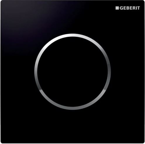 GEBERIT 10 ROUND ovládací tlačítko splachování pro pisoár, plast, černá/lesklý chrom 116.015.KM.1 Obrázek - Hlavní obrázek