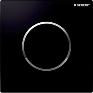 GEBERIT 10 ROUND ovládací tlačítko splachování pro pisoár, plast, černá/lesklý chrom