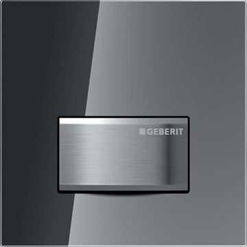 GEBERIT SIGMA 50 SQUARE ovládací tlačítko splachování pro pisoár, zinek/sklo, kouřové sklo