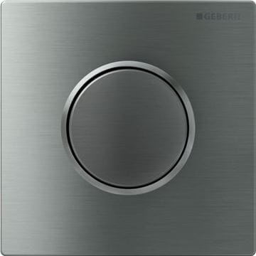 GEBERIT 10 ROUND ovládací tlačítko splachování pro pisoár, easy-to-clean, ocel, kartáčovaný/leštěný nerez