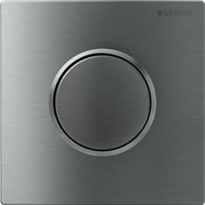 GEBERIT 10 ROUND ovládací tlačítko splachování pro pisoár, easy-to-clean, ocel, kartáčovaný/leštěný nerez